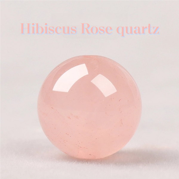 FanLin 7A Natural Hibiscus Rose Quartz Round Loose Spacer Beads For Jewelry Making