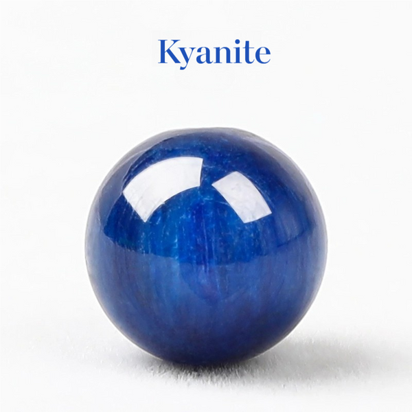 Natural Stone Blue Kyanite Gemstone Round Beads For Jewelry Making Strand