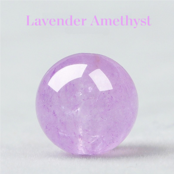 FanLin Lavender Amethyst Natural Gemstones Round Loose Beads For Jewelry Making ﻿