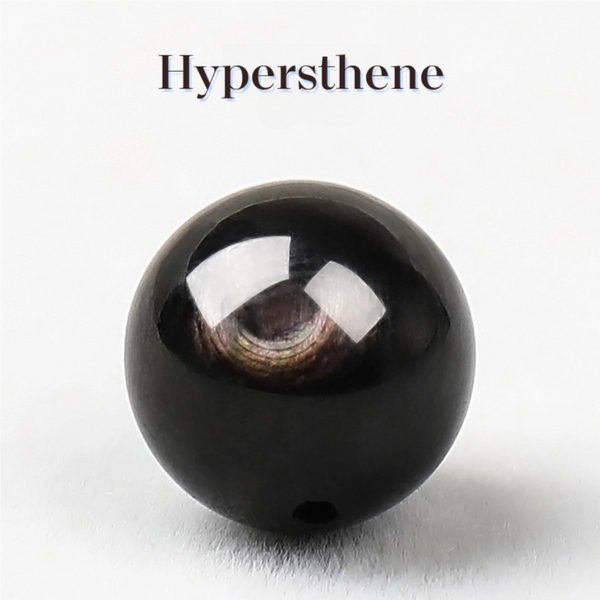 FanLin Natural Hypersthene Gemstone Round Beads For Jewelry Making