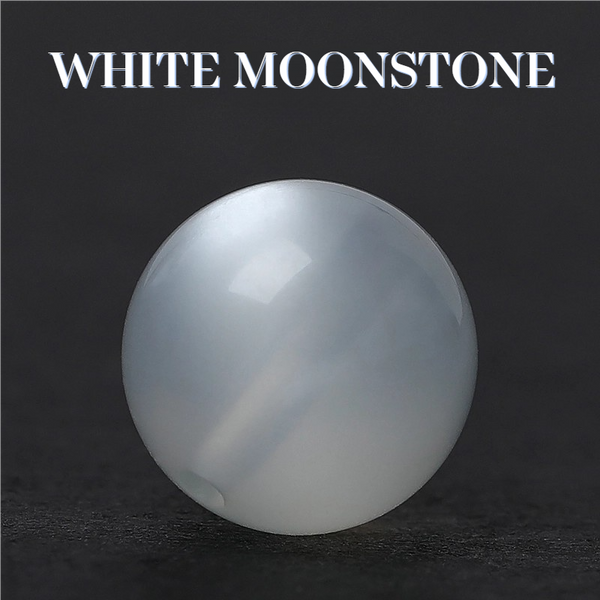 FanLin 7A Natural White Moonstone Gemstone Round Beads For Jewelry Making