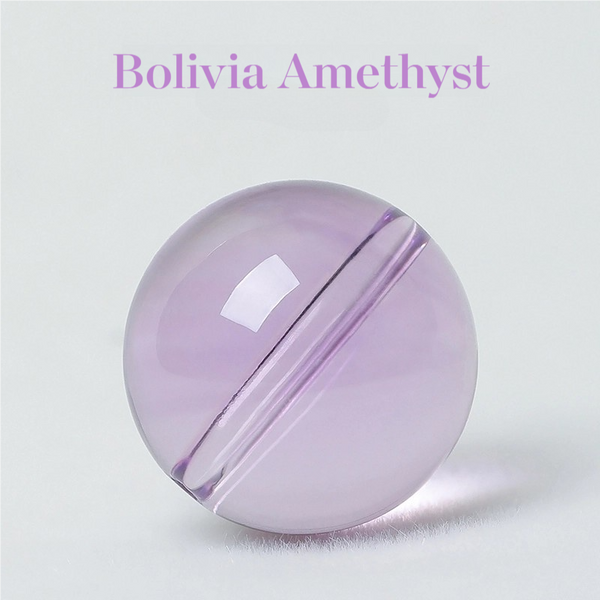 FanLin Bolivian Amethyst Natural Gemstones Round Loose Beads For Jewelry Making ﻿