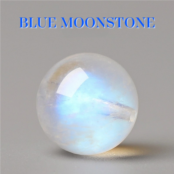 7A Natural Blue Rainbow Flash Moonstone Gemstone Round Beads For Jewelry Making