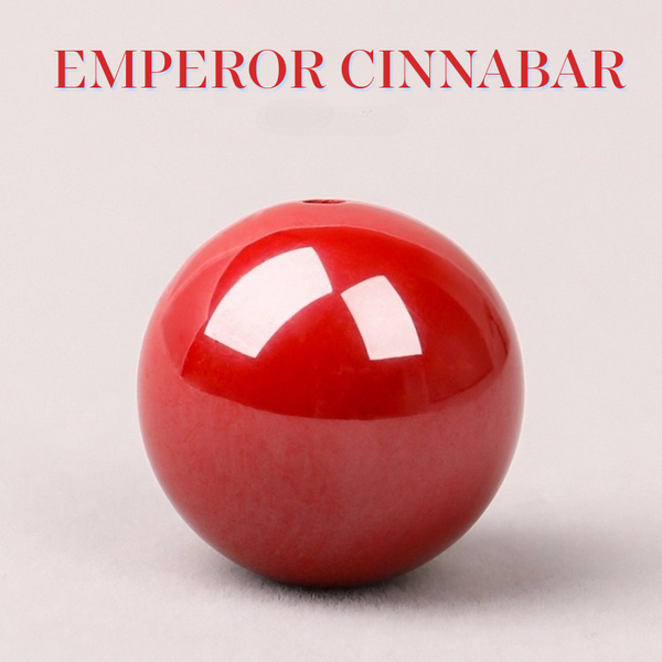 FanLin Natural Emperor Cinnabar Gemstone Round Beads For Jewelry Making