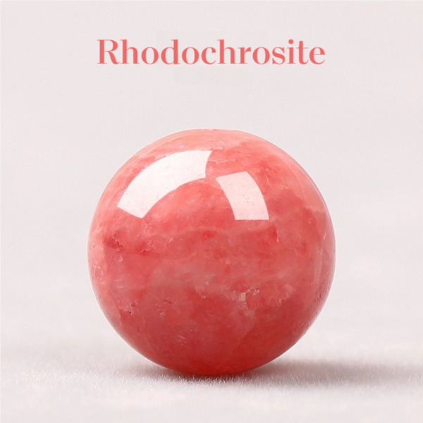 FanLin Natural Rhodochrosite Gemstone Round Beads For Jewelry Making