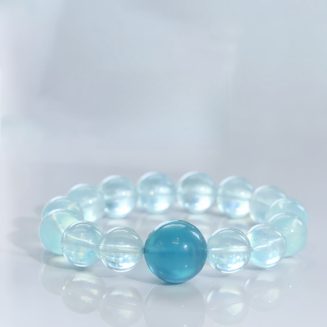 FanLin Designer Collector-Grade Natural Devil's Blue Brazilian Vintage Aquamarine Bracelet-FanLin