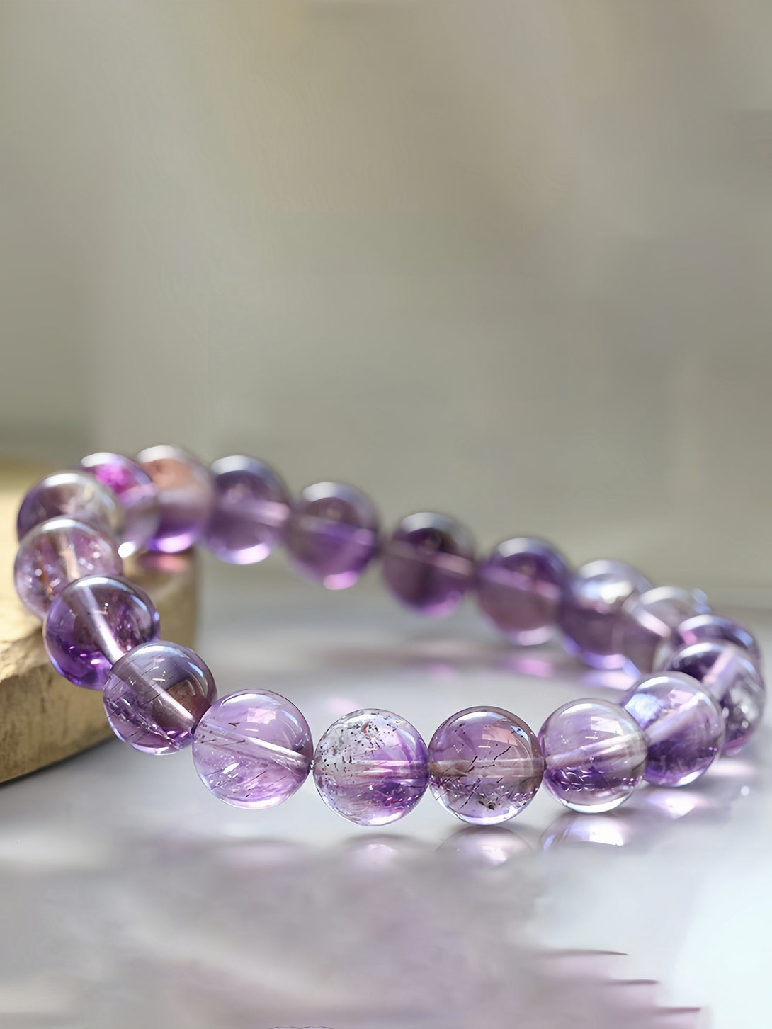 FanLin Natural 7A Collector-Grade Purple Super Seven (Melody Stone) Triple-Strand Crystal Bracelet-FanLin