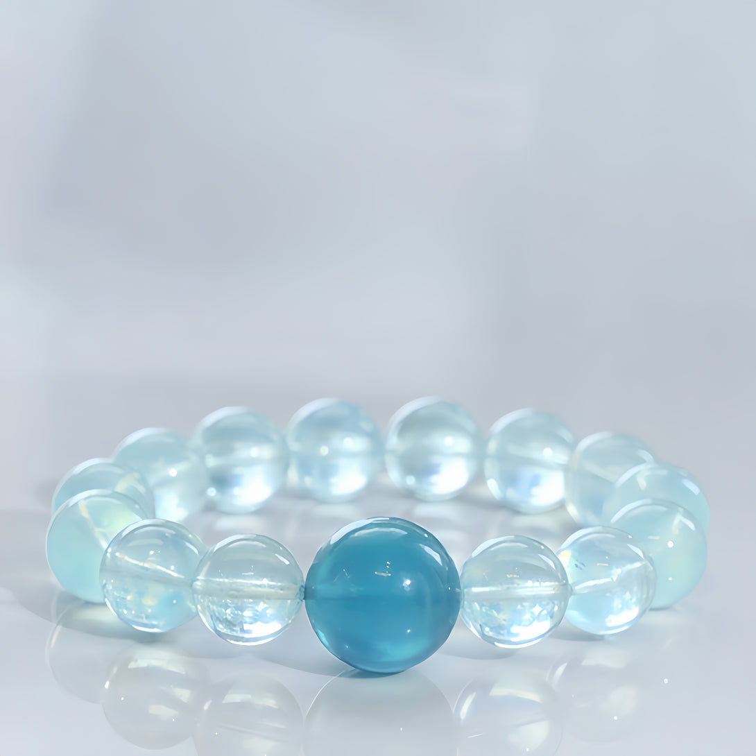 FanLin Designer Collector-Grade Natural Devil's Blue Brazilian Vintage Aquamarine Bracelet-FanLin