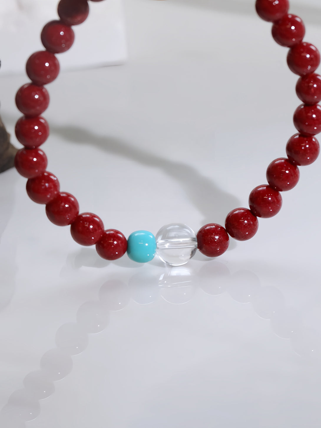 Designer Natural High-Quality Purple Gold Cinnabar Sand Turquoise Zodiac Year Bracelet-FanLin