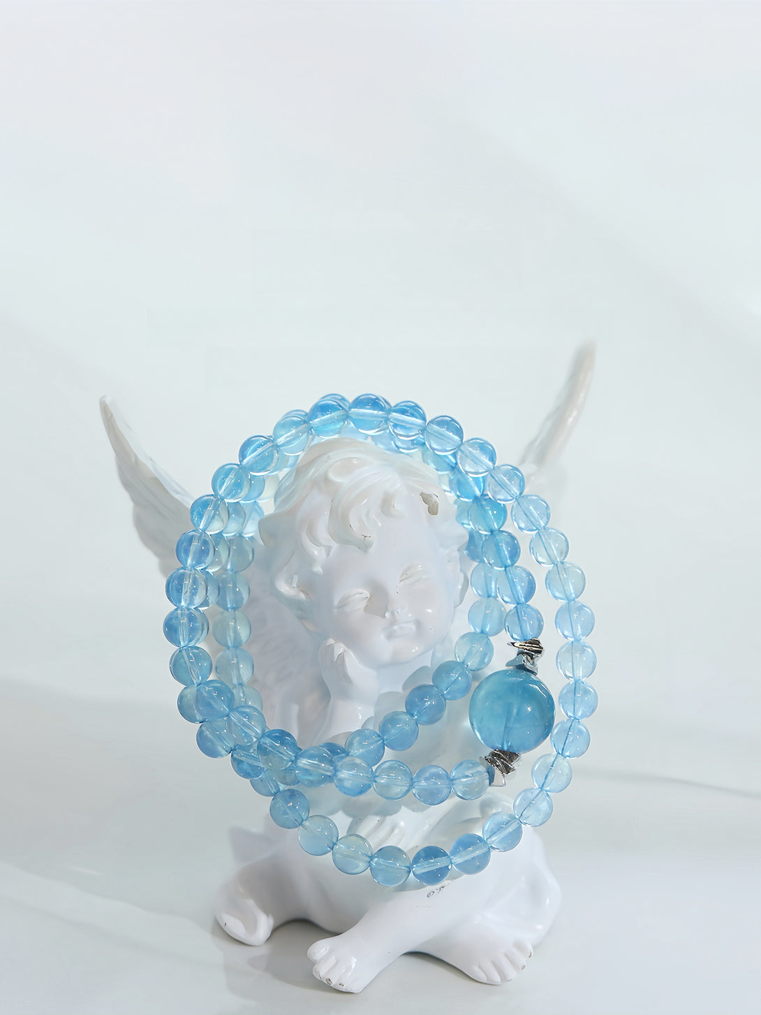 FanLin Designer "Ocean Heart" Series Natural Brazilian Collector-Grade Aquamarine Triple-Strand Bracelet-FanLin