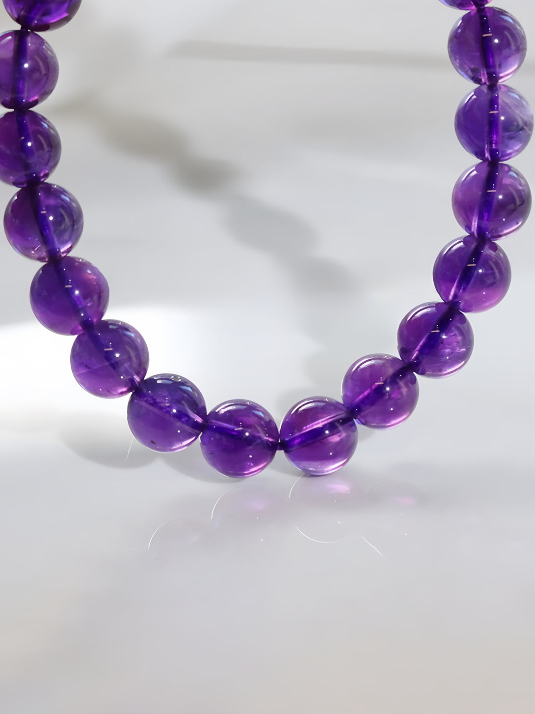 FanLin Premium Uruguay Amethyst Healing Bracelet 8MM 10MM 12MM-FanLin