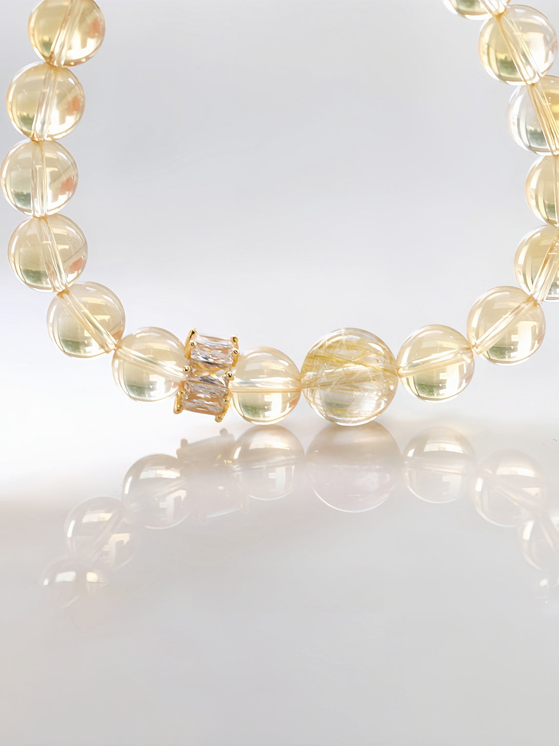 FanLin Designer Natural Rutilated Quartz & Citrine Bracelet-FanLin