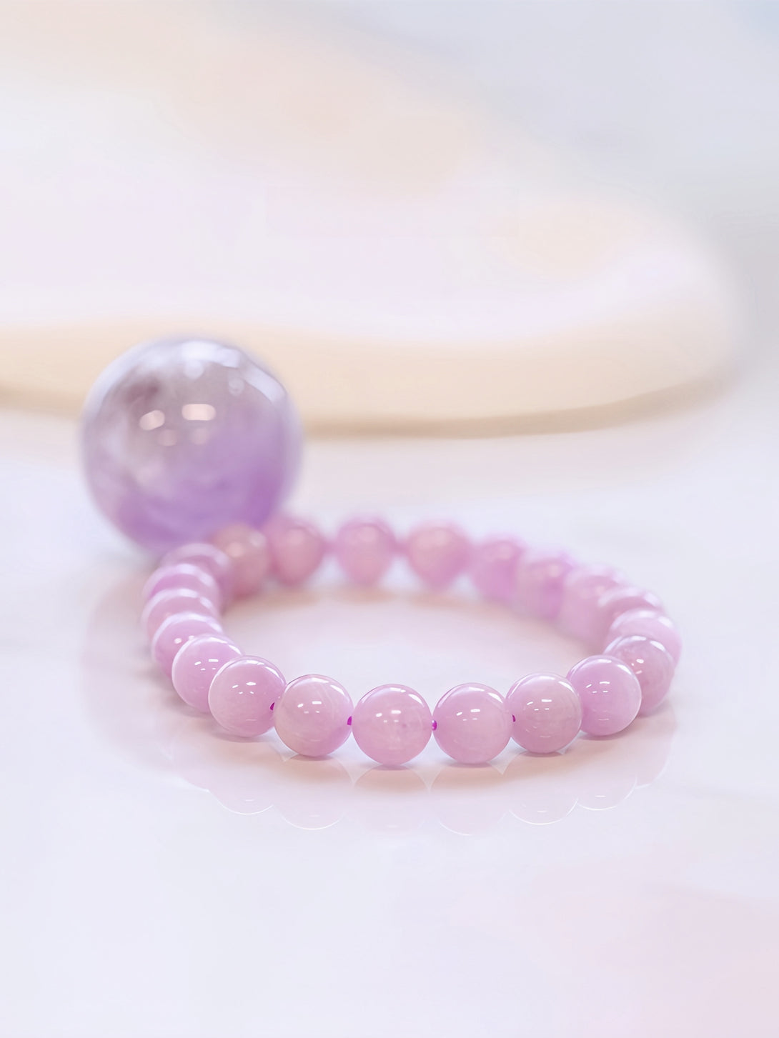 FanLin Collector-Grade Cat's Eye Kunzite Natural Crystal Healing Bracelet-FanLin