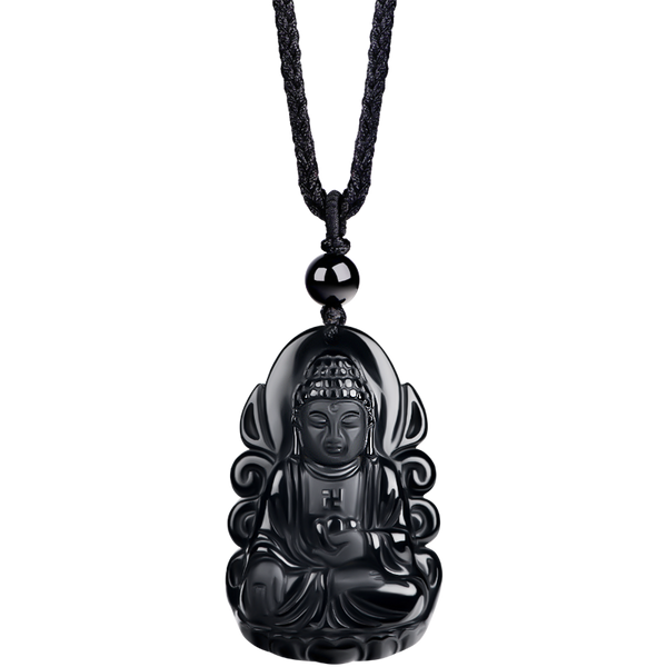 Obsidian Amitabha (dog, pig)