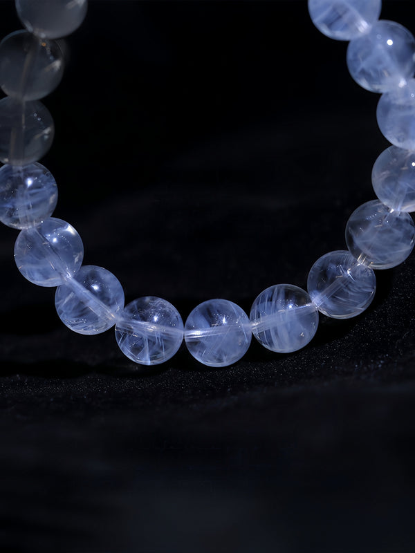 "Celestial Azure Wings" Collector's Grade Blue Needle Quartz Bracelet