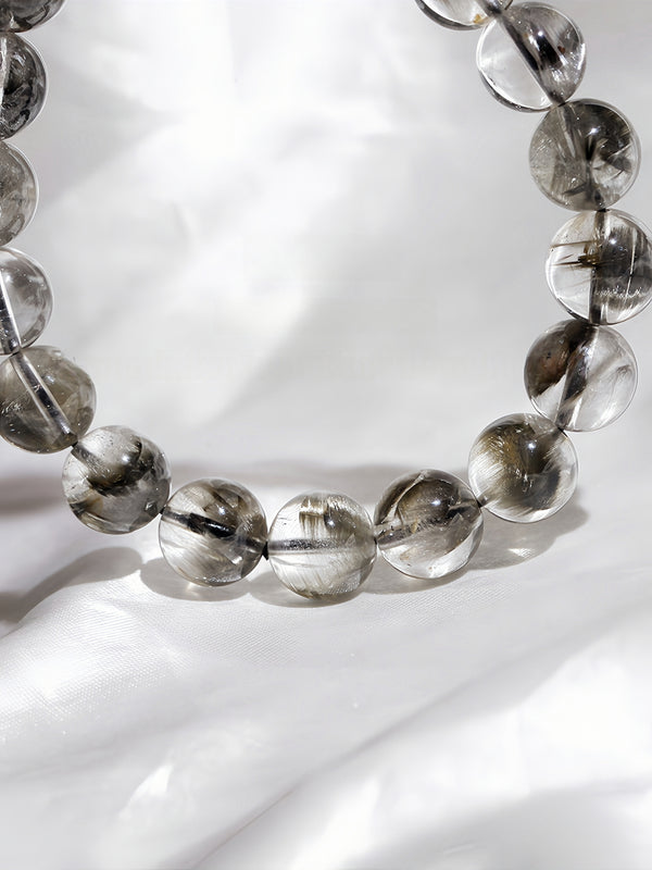 Collector's Edition Black Silver Titanium Quartz Bracelet