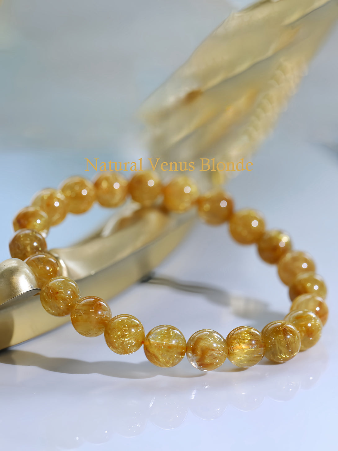 FanLin Collector-Grade Natural Venus Hair Golden Rutilated Quartz Bracelet-FanLin