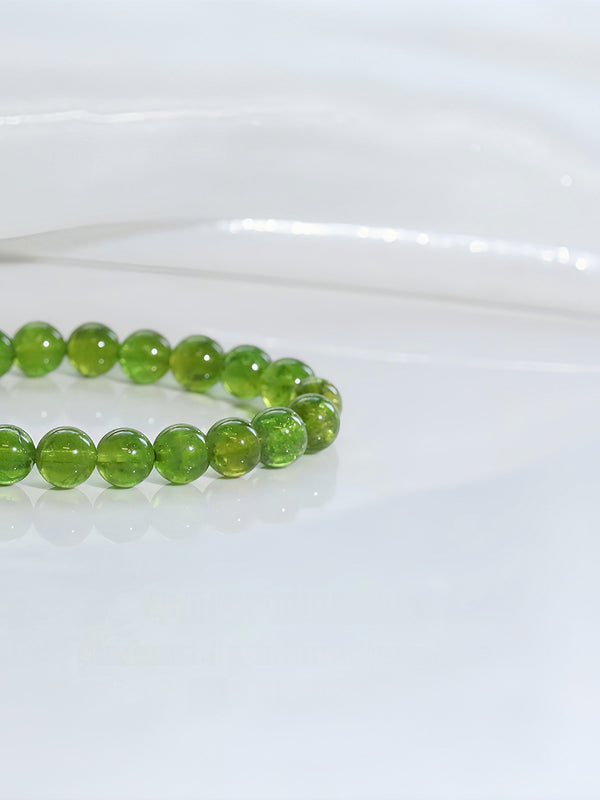 "Verdant Muse" Collector's Grade Apple Green Tourmaline Bracelet